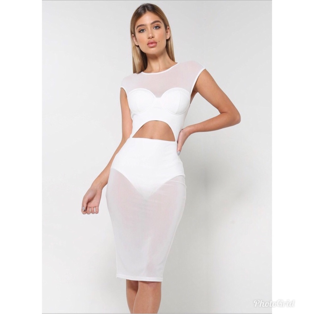 A beautiful unique white dress for a night out